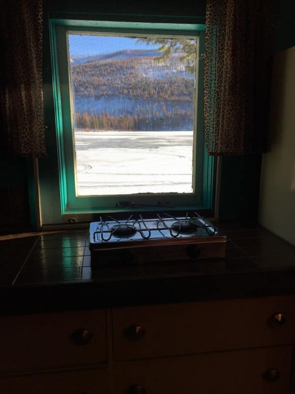 Rental cabin 2 kitchen view
